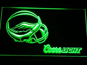 Philadelphia Eagles Coors Light Helmet LED Neon Sign