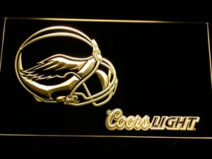 Philadelphia Eagles Coors Light Helmet LED Neon Sign