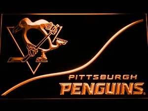 Pittsburgh Penguins Split LED Neon Sign