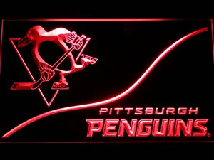 Pittsburgh Penguins Split LED Neon Sign