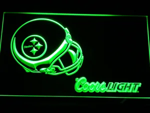 Pittsburgh Steelers Coors Light Helmet LED Neon Sign
