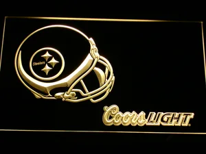 Pittsburgh Steelers Coors Light Helmet LED Neon Sign