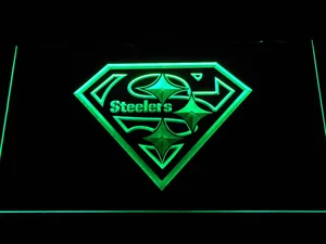 Pittsburgh Steelers Superman LED Neon Sign