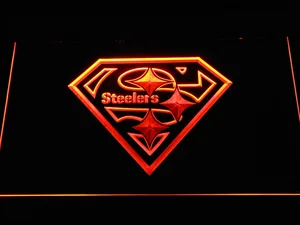 Pittsburgh Steelers Superman LED Neon Sign