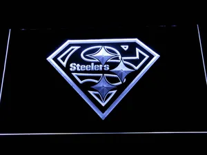 Pittsburgh Steelers Superman LED Neon Sign