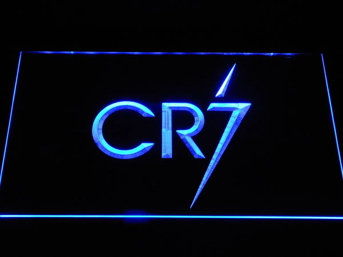 Real Madrid CF Cristiano Ronaldo CR7 Logo LED Neon Sign