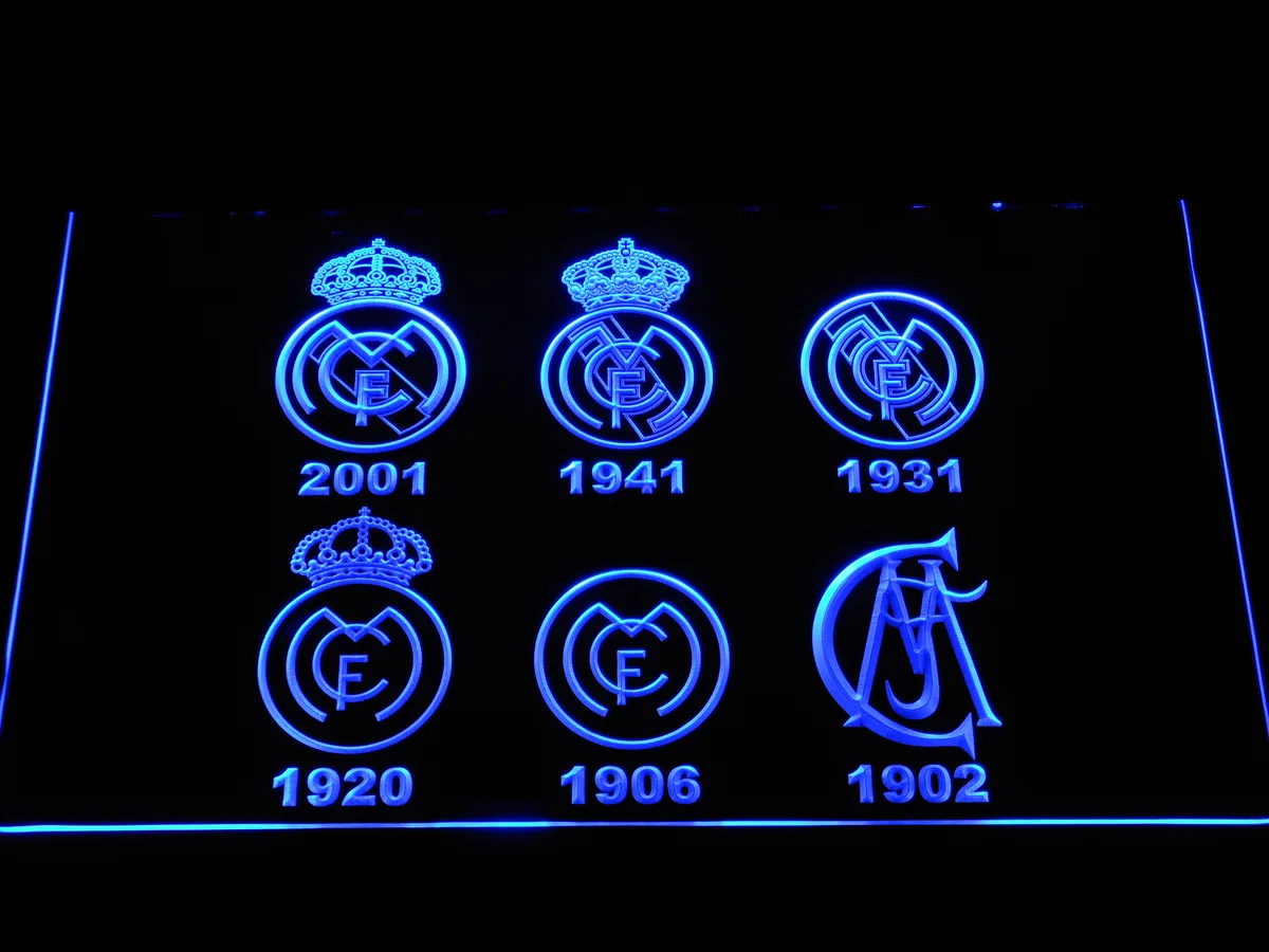 Real Madrid CF Logos LED Neon Sign