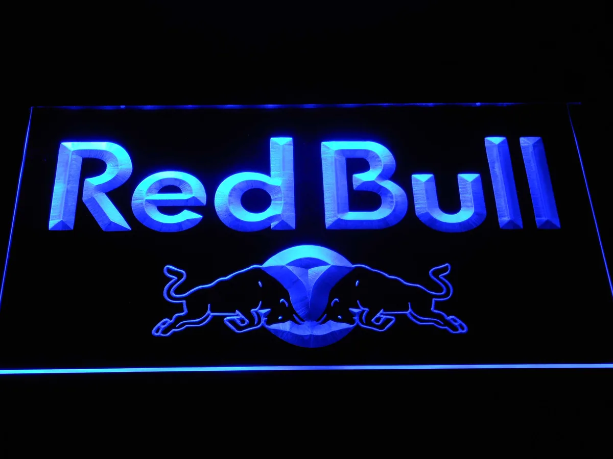 Red Bull Wordmark LED Neon Sign