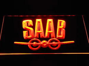Saab Aeroplane Logo LED Neon Sign