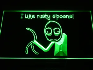 Salad Fingers Rusty Spoons LED Neon Sign