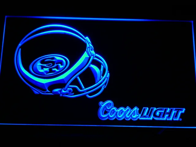 San Francisco 49ers Coors Light Helmet LED Neon Sign