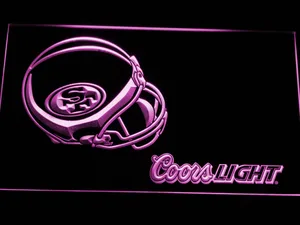 San Francisco 49ers Coors Light Helmet LED Neon Sign