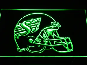 Saskatchewan Roughriders Helmet LED Neon Sign - Legacy Edition