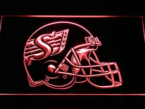 Saskatchewan Roughriders Helmet LED Neon Sign - Legacy Edition