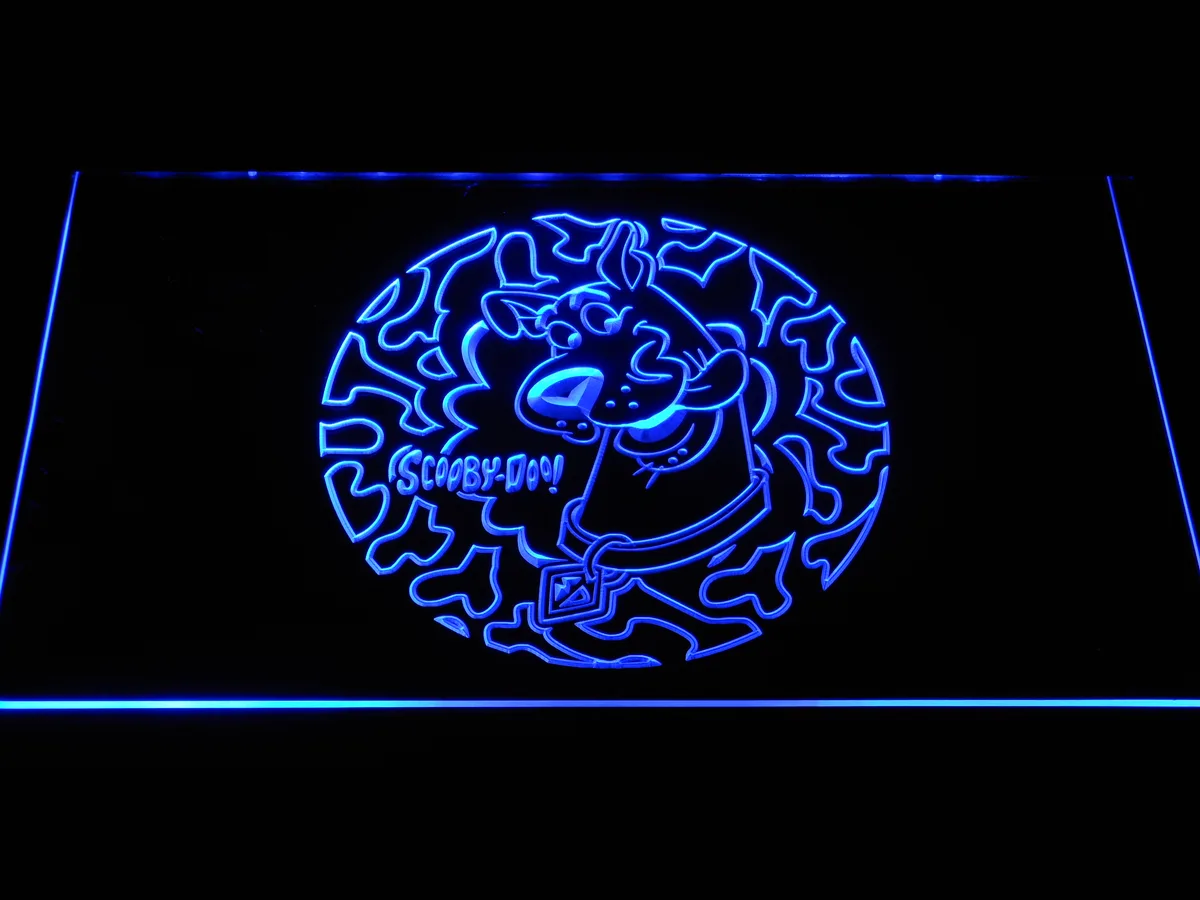 Scooby Doo Circle Pattern LED Neon Sign