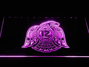Seattle Seahawks #12 Hawk Emblem LED Neon Sign
