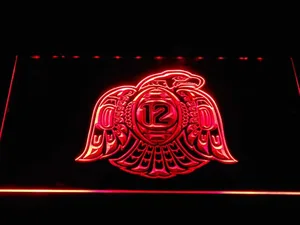 Seattle Seahawks #12 Hawk Emblem LED Neon Sign
