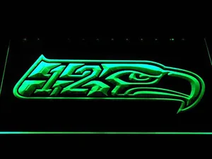 Seattle Seahawks #12 Hawk Head LED Neon Sign