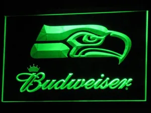 Seattle Seahawks Budweiser LED Neon Sign