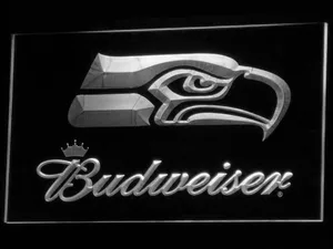 Seattle Seahawks Budweiser LED Neon Sign