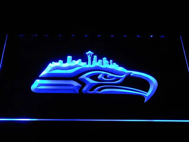 Seattle Seahawks Cityscape LED Neon Sign