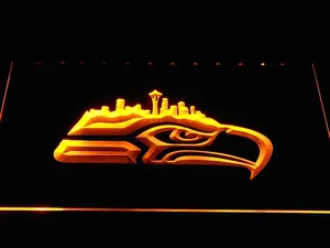 Seattle Seahawks Cityscape LED Neon Sign