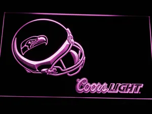 Seattle Seahawks Coors Light Helmet LED Neon Sign
