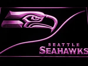 Seattle Seahawks Split LED Neon Sign