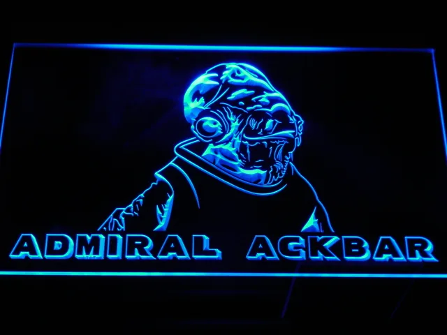 Star Wars Admiral Ackbar LED Neon Sign