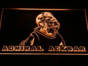 Star Wars Admiral Ackbar LED Neon Sign
