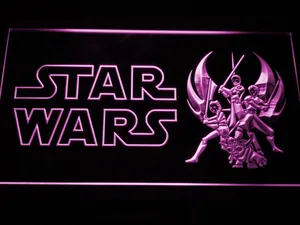 Star Wars Ahsoka, Obi-Wan, Yoda & Anakin LED Neon Sign