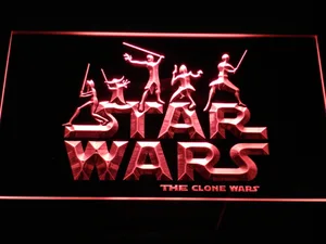 Star Wars The Clone Wars Silhouettes LED Neon Sign