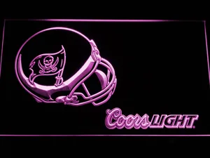 Tampa Bay Buccaneers Coors Light Helmet LED Neon Sign
