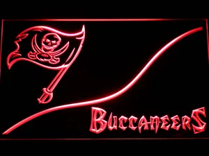 Tampa Bay Buccaneers Split LED Neon Sign