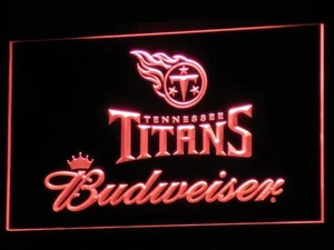 Tennessee Titans Budweiser LED Neon Sign