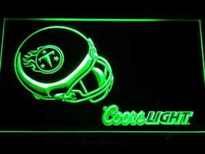 Tennessee Titans Coors Light Helmet LED Neon Sign