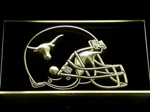 Texas Longhorns Helmet LED Neon Sign