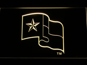 Texas Rangers Flag LED Neon Sign