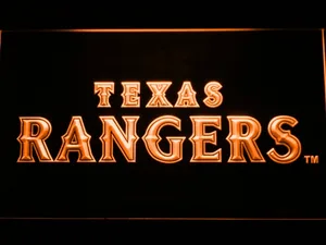 Texas Rangers Text LED Neon Sign