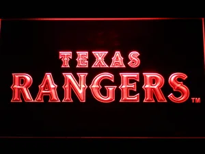 Texas Rangers Text LED Neon Sign