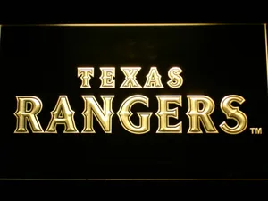 Texas Rangers Text LED Neon Sign