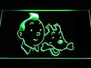 The Adventures of Tintin Tintin and Snowy LED Neon Sign