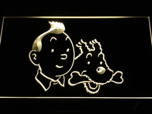 The Adventures of Tintin Tintin and Snowy LED Neon Sign
