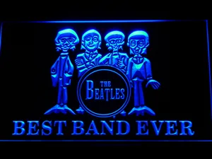 The Beatles Drum Best Band Ever LED Neon Sign