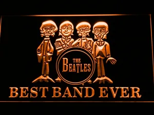 The Beatles Drum Best Band Ever LED Neon Sign
