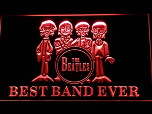 The Beatles Drum Best Band Ever LED Neon Sign