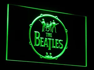The Beatles Logo in Bass Drum LED Neon Sign
