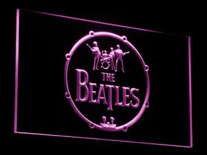 The Beatles Logo in Bass Drum LED Neon Sign