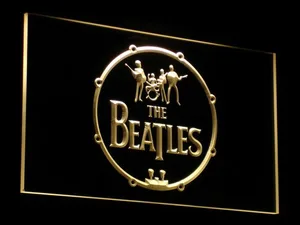 The Beatles Logo in Bass Drum LED Neon Sign