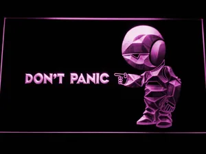 The Hitchhiker's Guide To The Galaxy Don't Panic LED Neon Sign